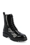Journee Collection Aaley Bootie In Patent/ Black