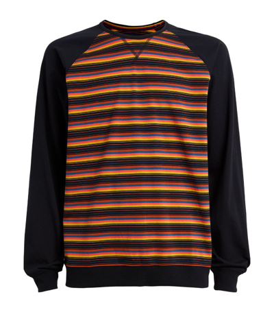 Paul Smith Andy Stripe Lounge T-shirt In Blacks