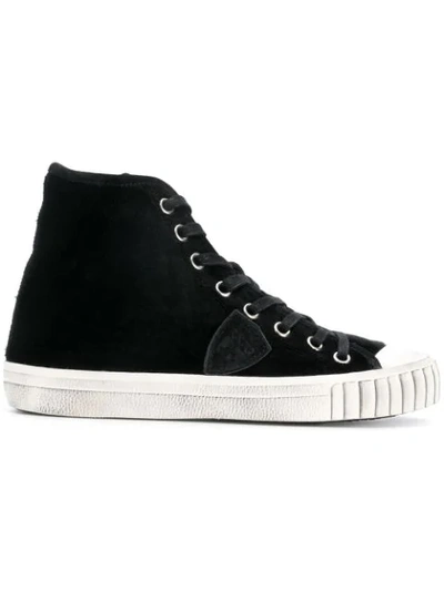 Philippe Model Lace-up Hi-top Sneakers - Black