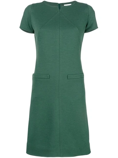 Courrèges Flared Short Dress In Green