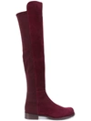 Stuart Weitzman Over The Knee Boots - Red