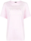 Versace Logo Printed T-shirt In Pink
