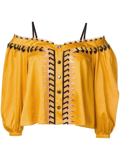 Temperley London Agnes Top In Yellow