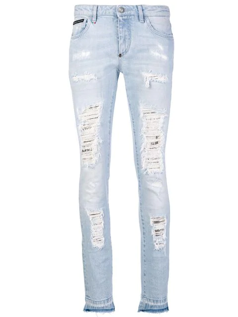 Philipp Plein Skinny-jeans Mit Taschen In Blue | ModeSens