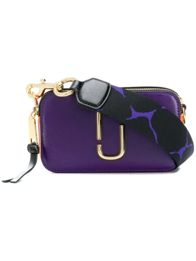 Marc Jacobs Snapshot Small Leather Shoulder Bag In Viola
