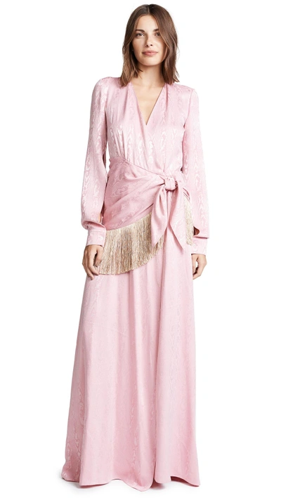 Hellessy Emerson Wrap Dress In Flamingo