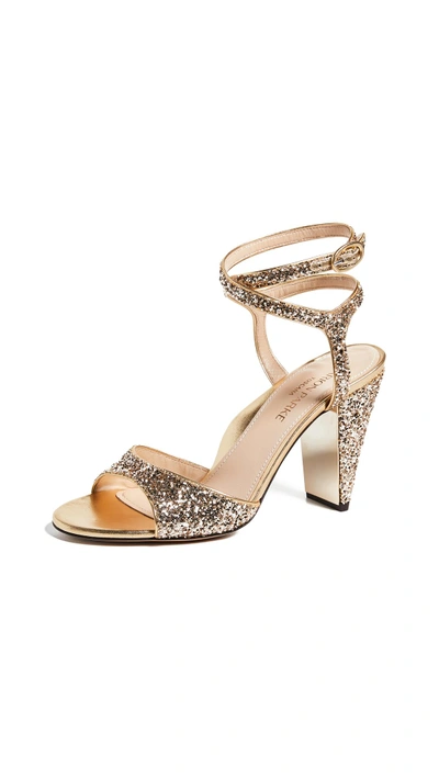 Marion Parke Loretta Sp Sandals In Champagne Glitter