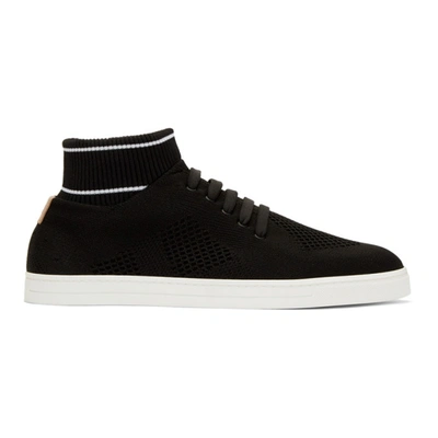 Fendi Knitted Low-top Trainers In Black
