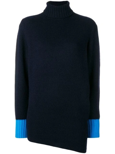 Sportmax Cashmere Knit Sweater In Dark Blue
