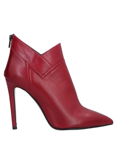 Gianni Marra Ankle Boot In Brick Red