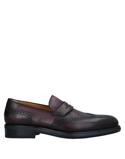 A.testoni Loafers In Deep Purple