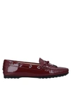 Tod's Womens Brown Loafers In Red