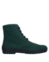 Tod's Ankle Boots In Emerald Green