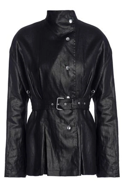 Isabel Marant Woman Belted Linen Jacket Black