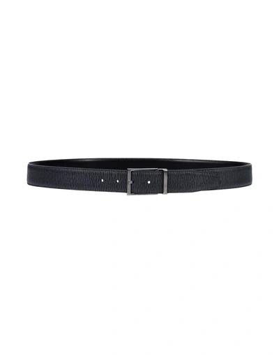 Ferragamo Leather Belt In Black