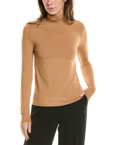 St. John Turtleneck T-shirt In Brown