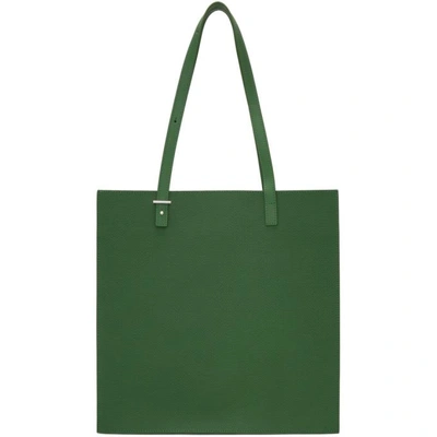 Pb 0110 Green Embossed Leather Tote