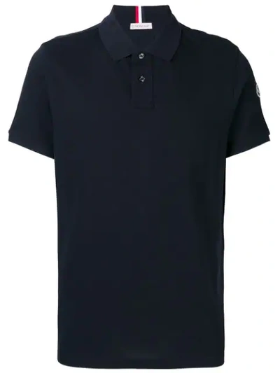 Moncler Polo Shirt In Blue