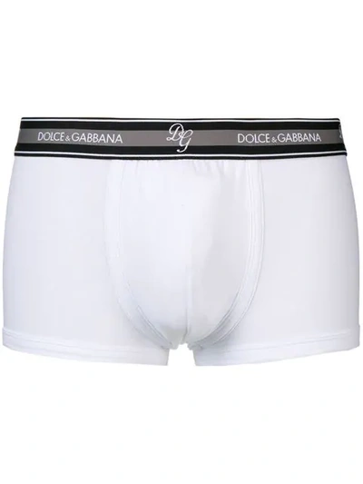 Dolce & Gabbana Logo Fitted Boxers In White