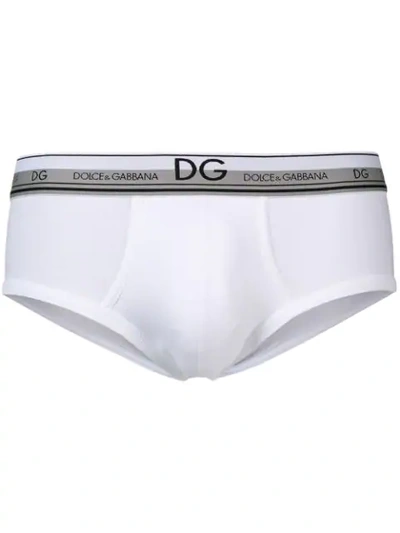 Dolce & Gabbana Logo Fitted Briefs - White