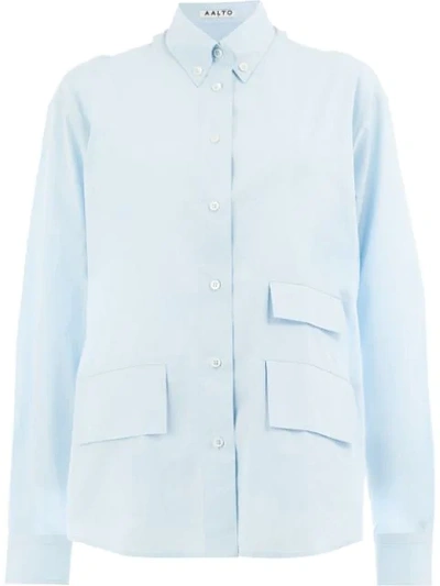 Aalto Longsleeved Pocket Shirt In Blue