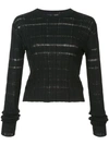 Proenza Schouler Drop Stitch Crewneck - Black