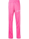 Palm Angels Piped Seam Logo Joggers - Pink In Pink & Purple