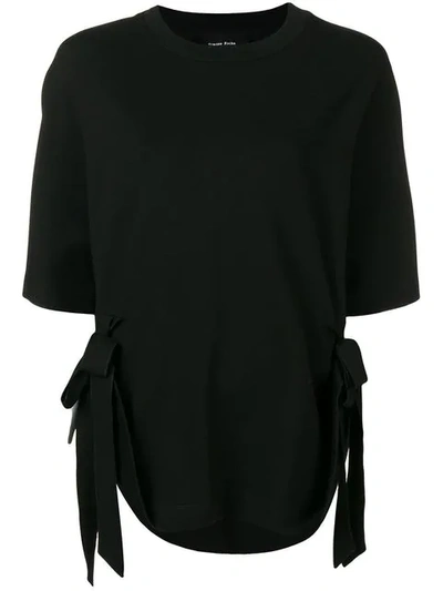 Simone Rocha Tie Front T-shirt - Black