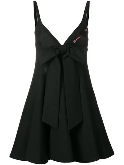 Valentino Bow-tied Mini Dress - Black