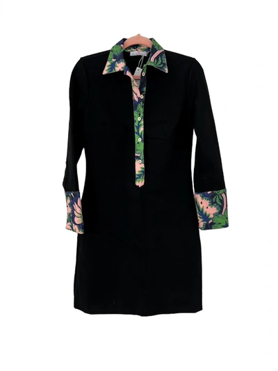 Ck Bradley Ivy Dress In Black Ponte In Multi