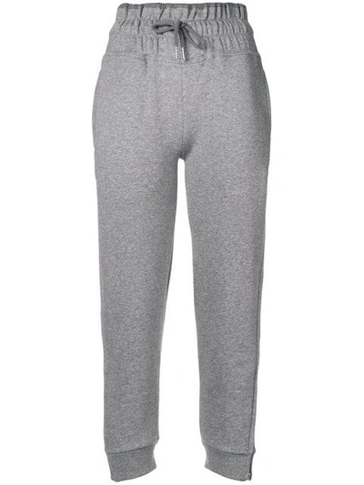 Adidas By Stella Mccartney Cropped Track Trousers In Grey