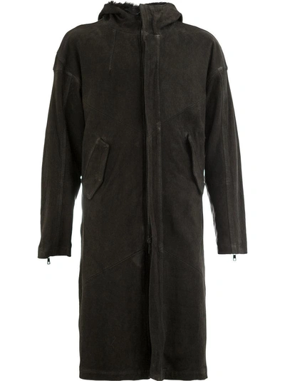 Giorgio Brato Hooded Coat - Black