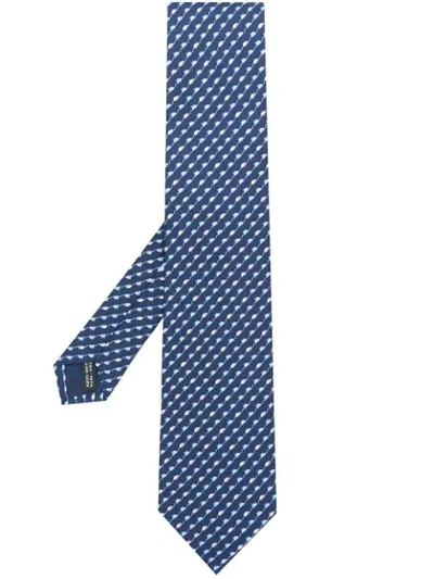 Ferragamo Salvatore  Patterned Tie - Blue