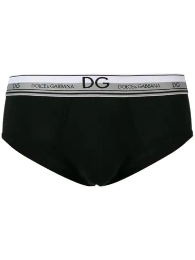 Dolce & Gabbana Logo Fitted Briefs - Black