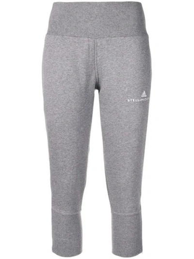 Adidas By Stella Mccartney Logo Embroidered Track Pants In Grey