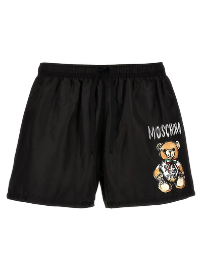 Moschino Archive Teddy Beachwear Black