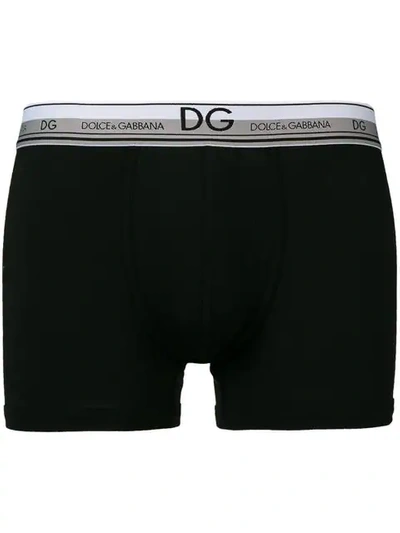 Dolce & Gabbana Logo Fitted Boxers - Black