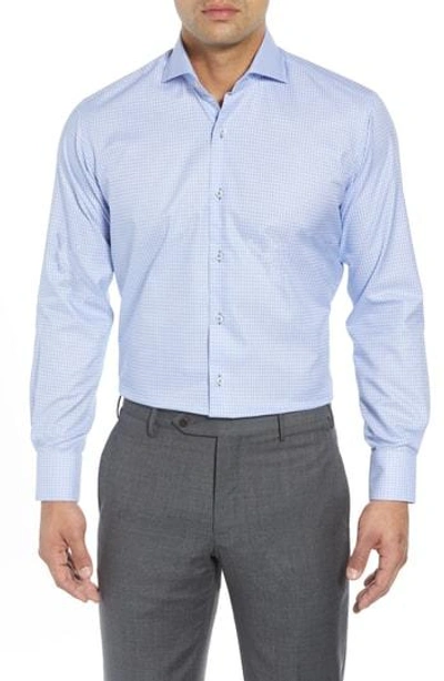 Ike Behar Regular Fit Check Dress Shirt In Blue