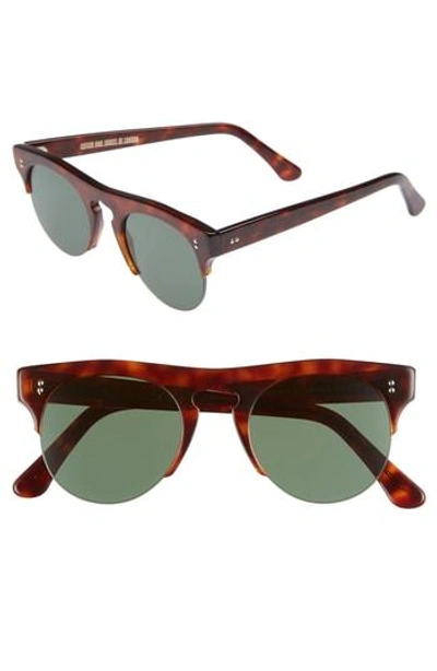 Cutler And Gross 48mm Polarized Browline Sunglasses - Dark Turtle