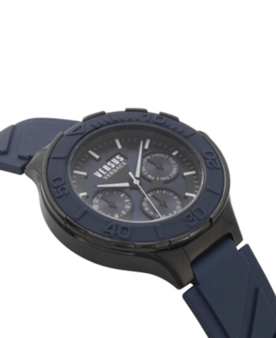 Versace Versus Men's Wynberg Blue & Black Silicone Strap Watch 44mm