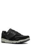 Geox Sandro Abx Ambphibiox Waterproof Sneaker In Black/ Black Leather