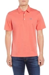 Patagonia Trout Fitz Roy Regular Fit Organic Cotton Polo In Spiced Coral