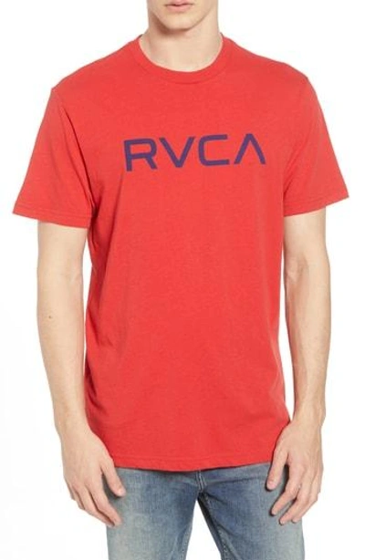 Rvca Men's Logo Graphic T-shirt In Pompei Red