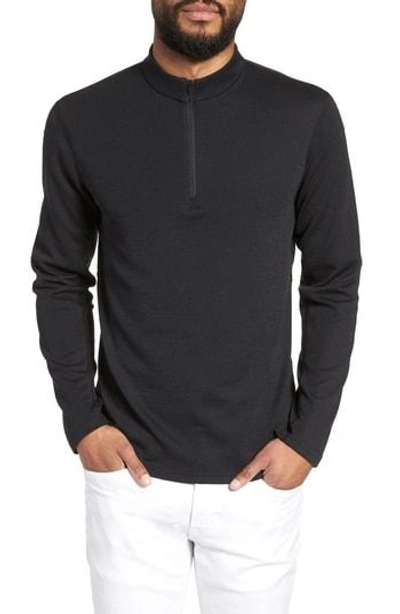 Reigning Champ Powerdry Trail Quarter Zip Pullover In Black