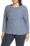Beyond Yoga Weekend Traveler Pullover In White/ Outlaw Navy
