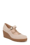 Soul Naturalizer Adore Mary Jane Wedge In Porcelain Faux Leather