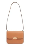 Victoria Beckham Eva Calfskin Leather Shoulder Bag - Brown In Camel