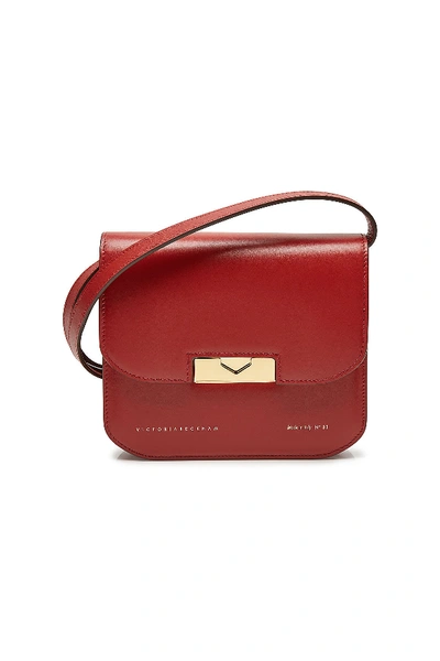 Victoria Beckham Eva Calfskin Leather Crossbody Bag - Red In Brick
