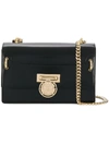 Balmain Glace Leather Box Shoulder Bag - Black