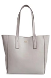 Michael Michael Kors Large Junie Pebbled Leather Tote In Pearl Grey